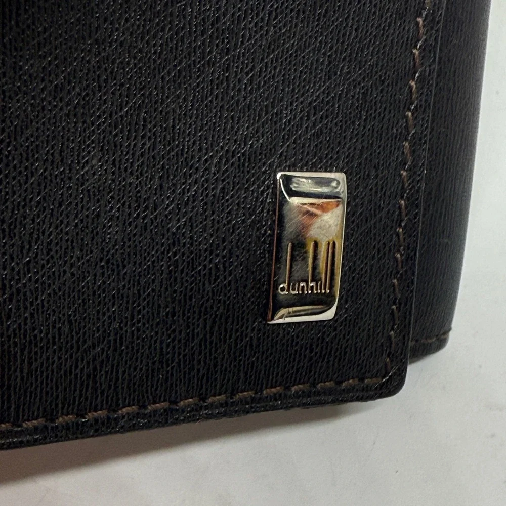 Dunhill Dark Brown Leather 6 Hook Key Holder Wallet Case Vintage‎ EUC Gift Mens